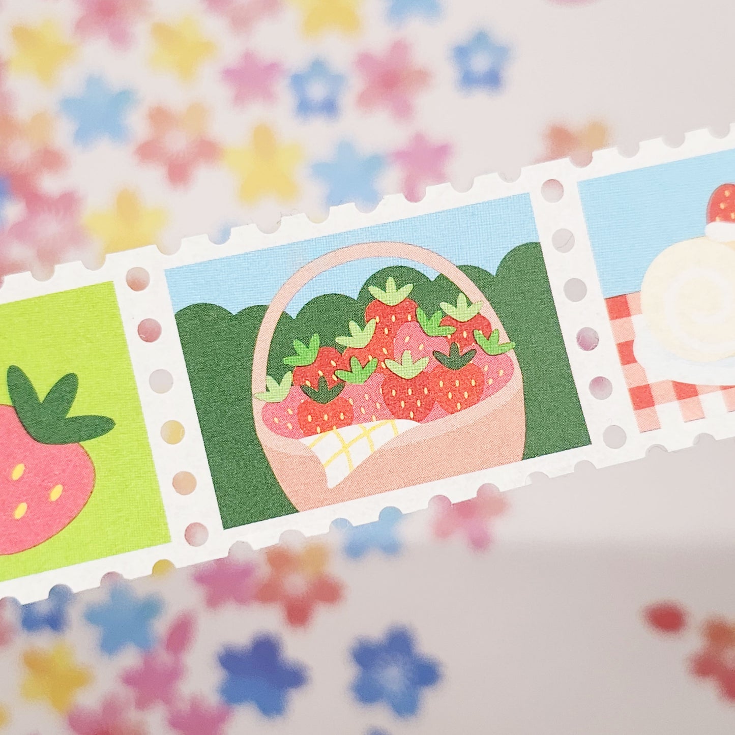 Strawberry Stamps Die Cut Washi Tape