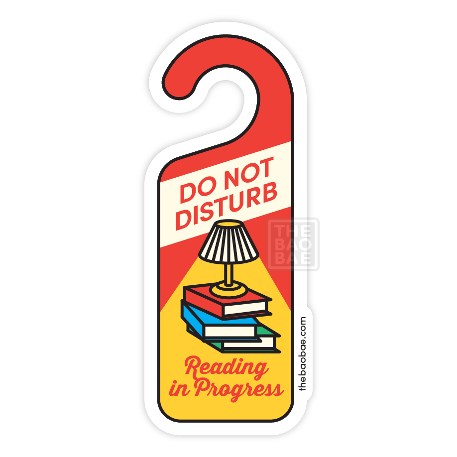 DND Reading Door Hanger Sticker