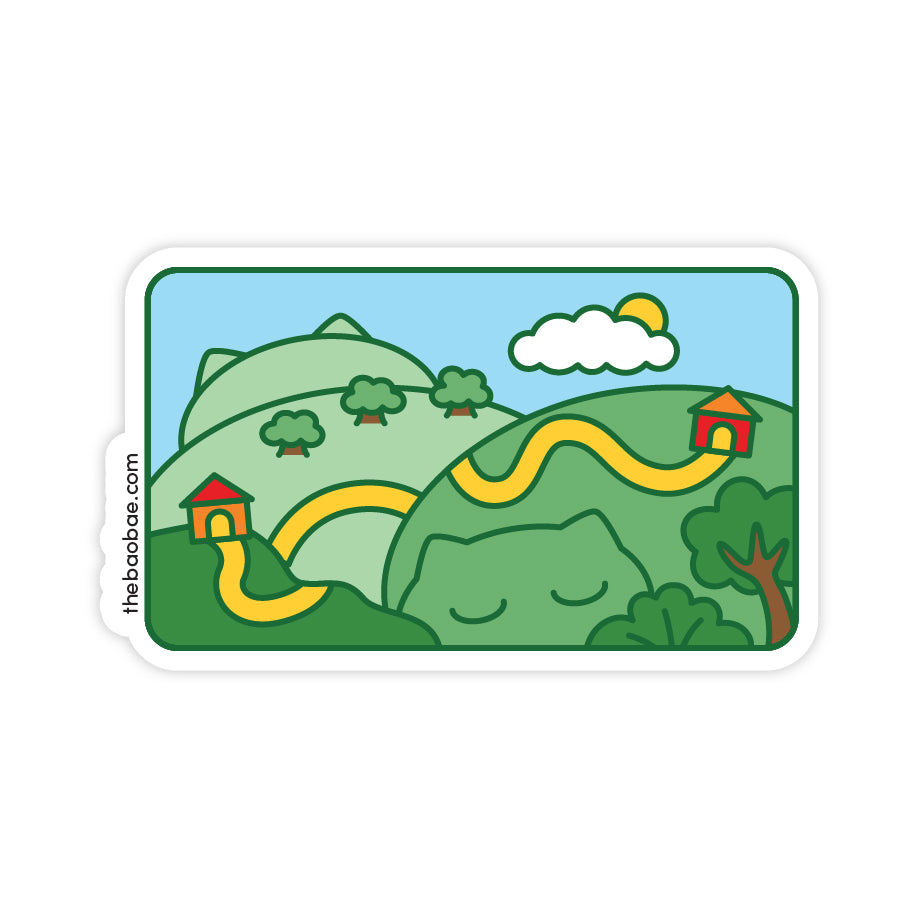 Meow Meadow Cat Hills Sticker