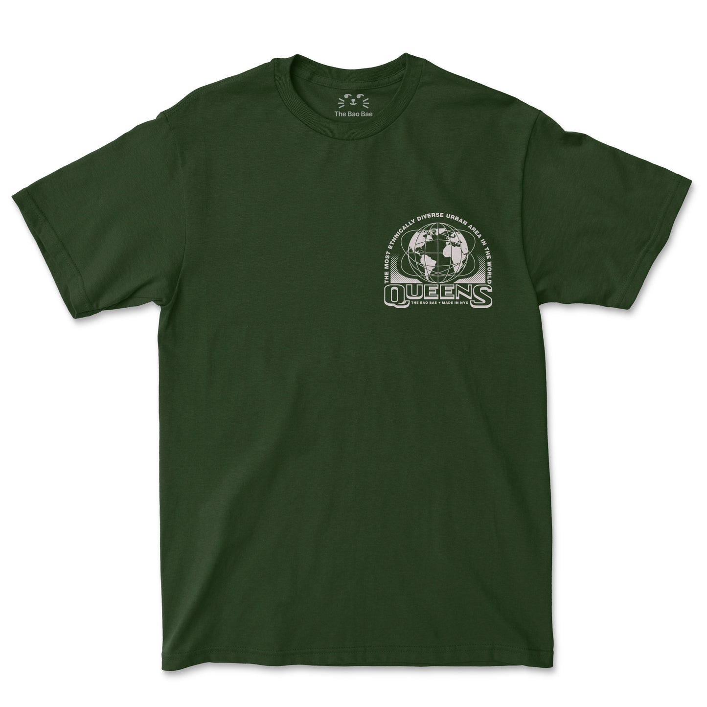 Queens NYC Diversity Short Sleeve T-Shirt Green
