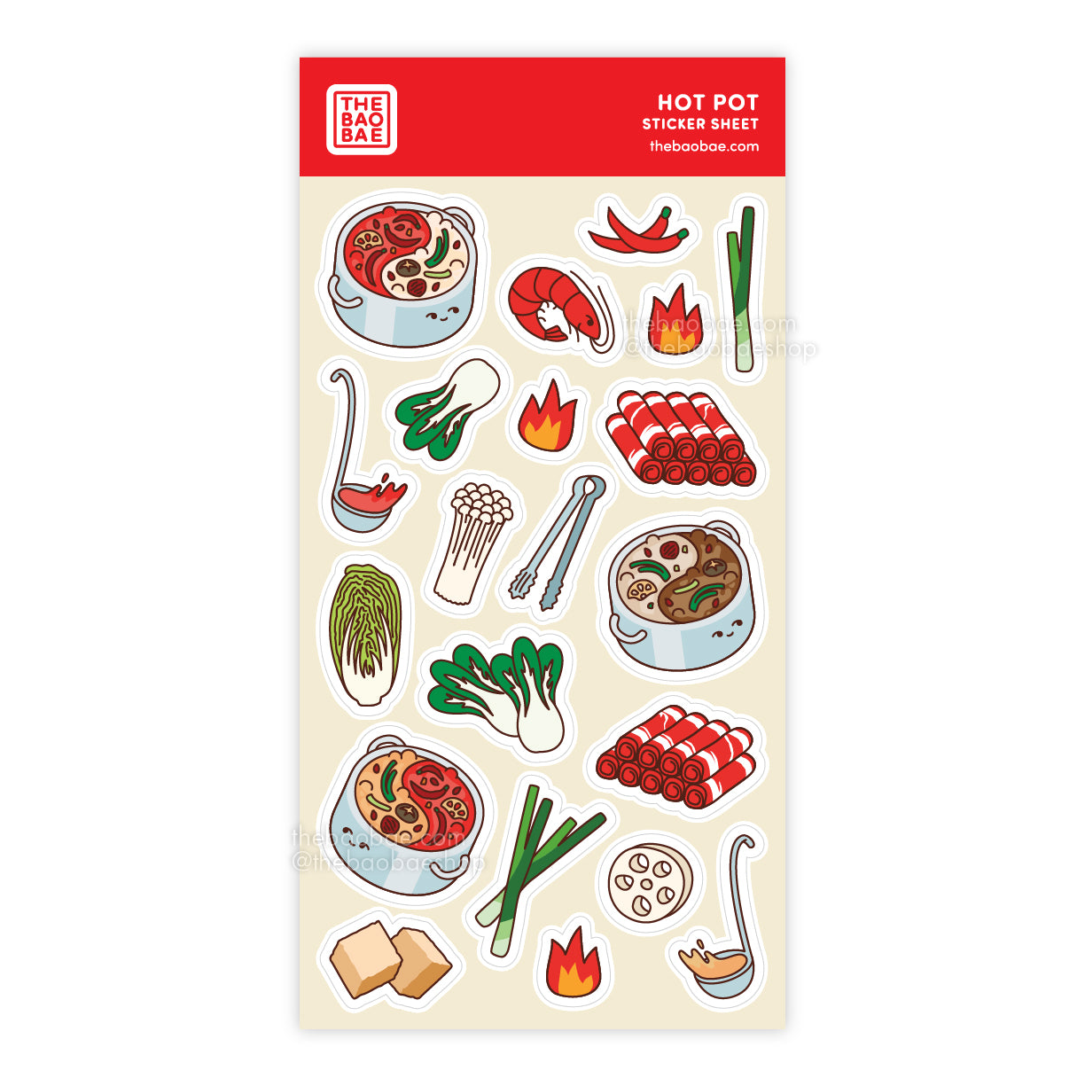 Hot Pot Sticker Sheet