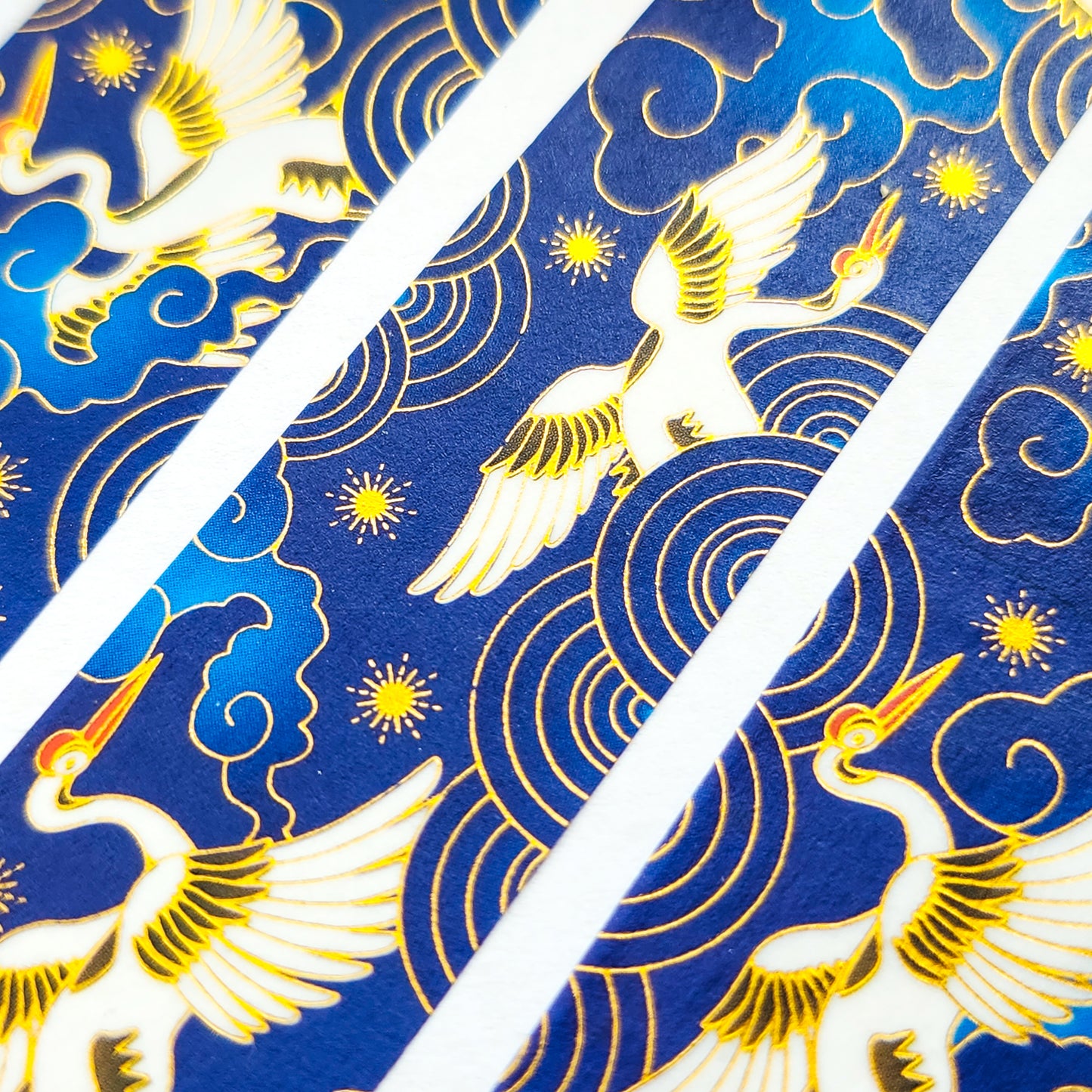 Midnight Crane Gold Foil Washi Tape
