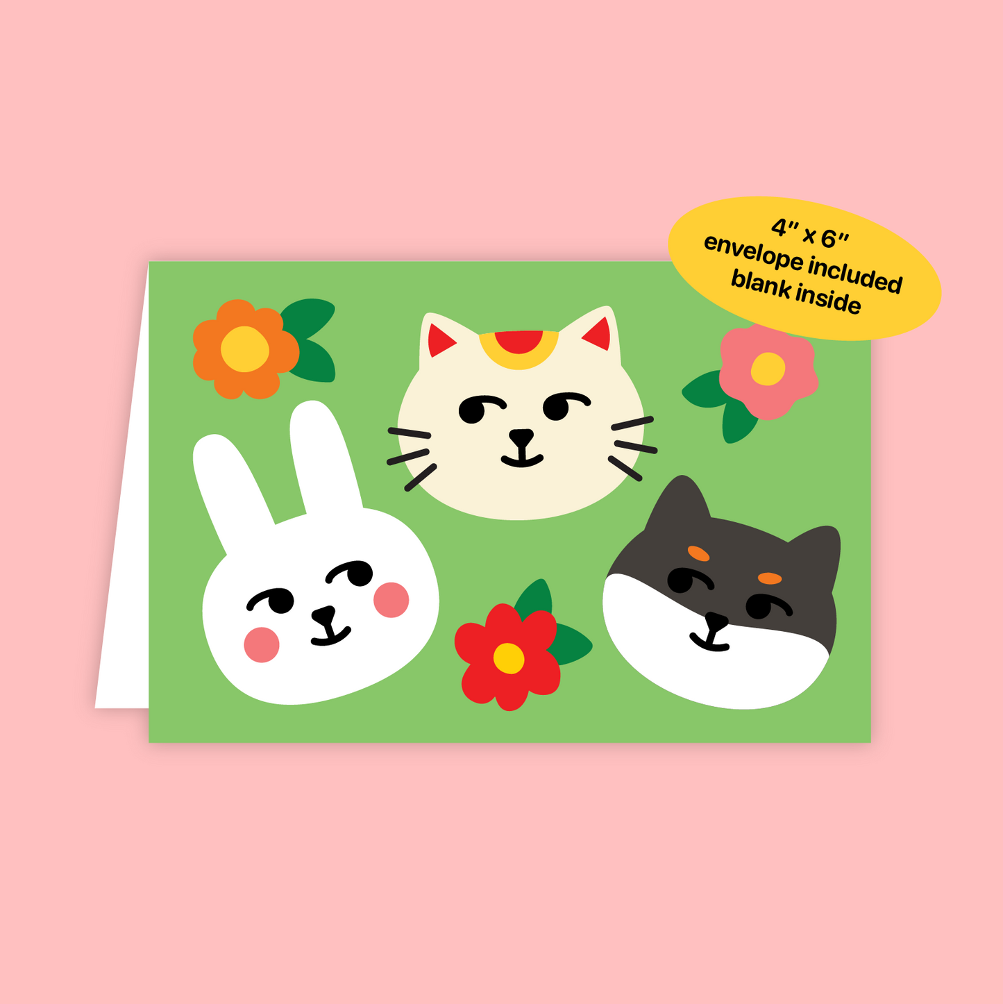 Animal Flower Friends Greeting Cards