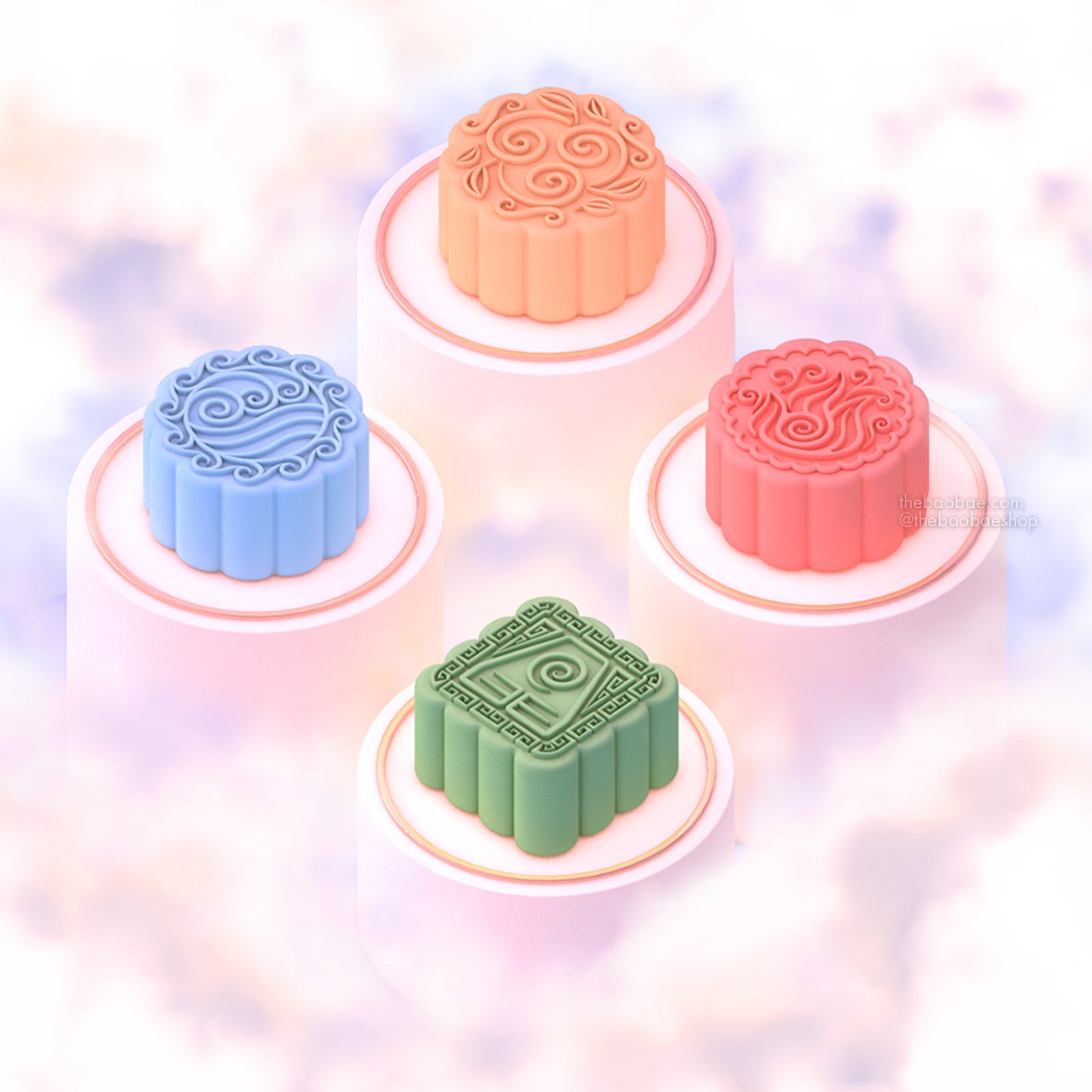 3D ATLA Element Mooncake 5" Print