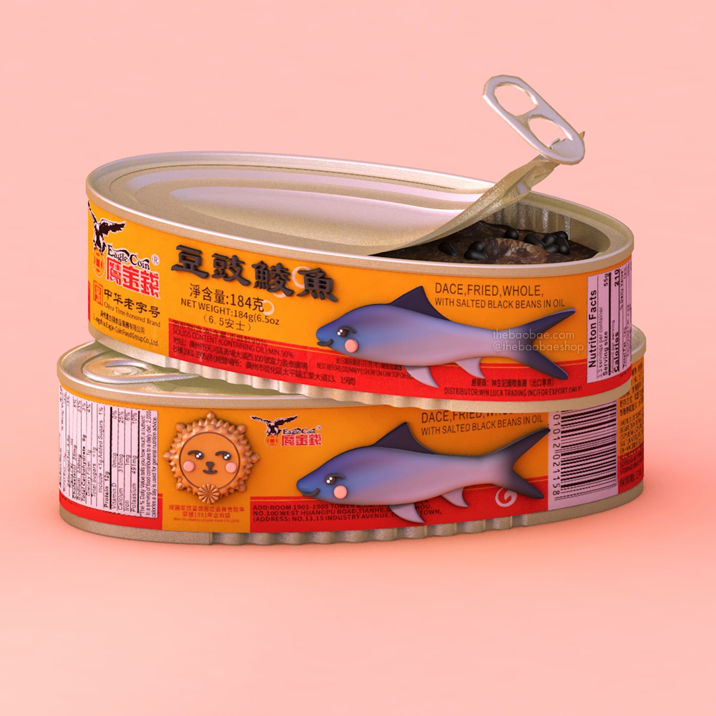 3D Canned Fried Dace 5" Print