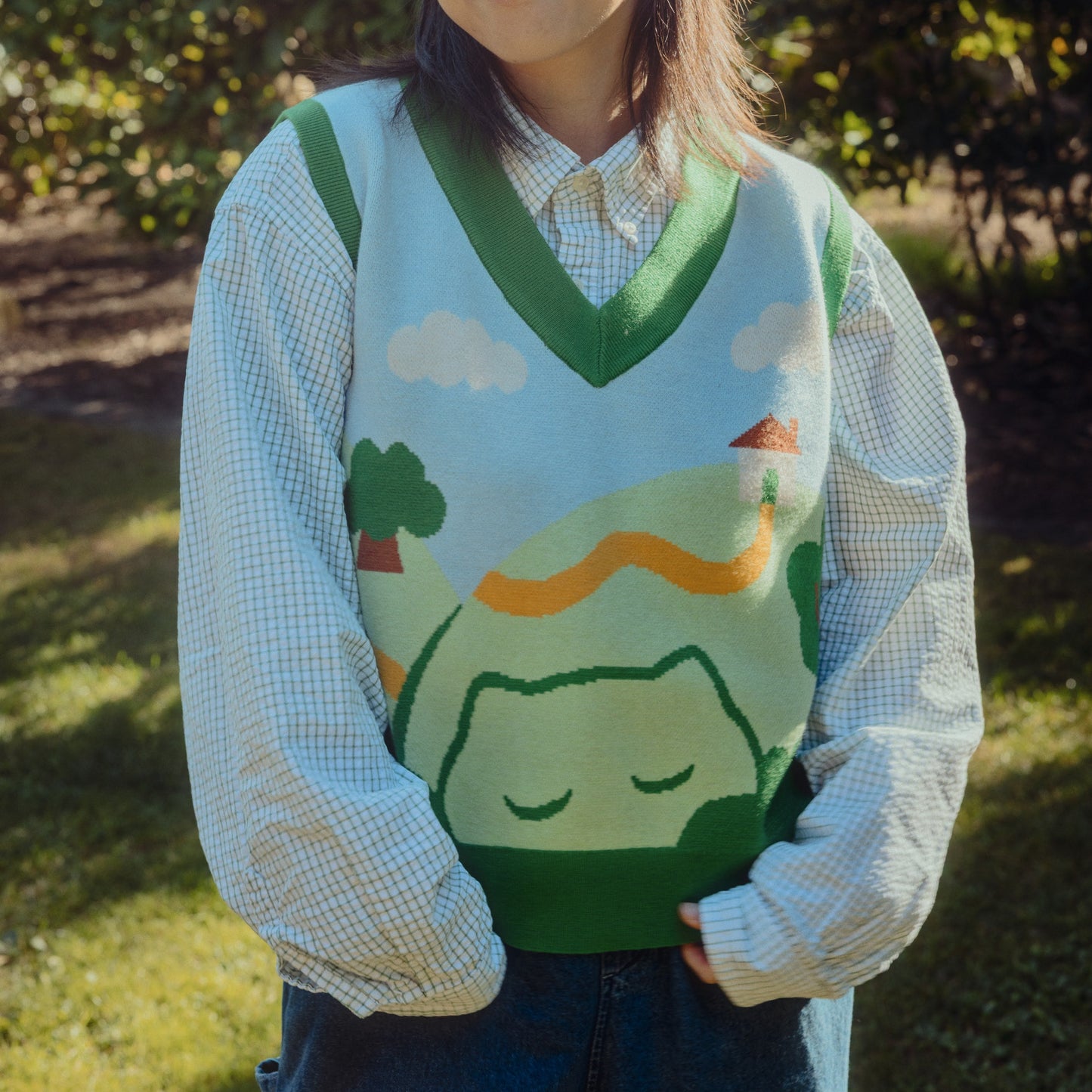 Cat Hills Knit Sweater Vest