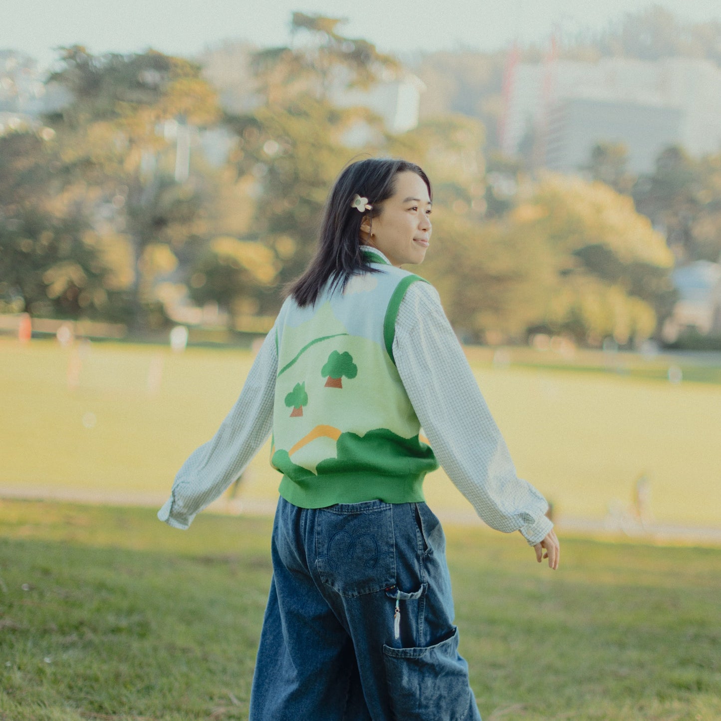 Cat Hills Knit Sweater Vest