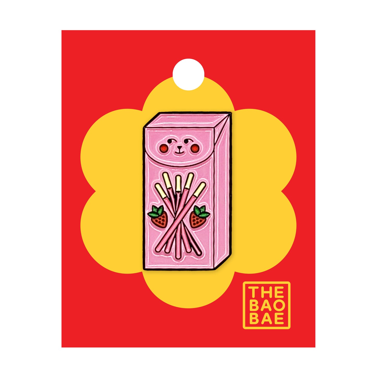 Strawberry Pocky Enamel Pin