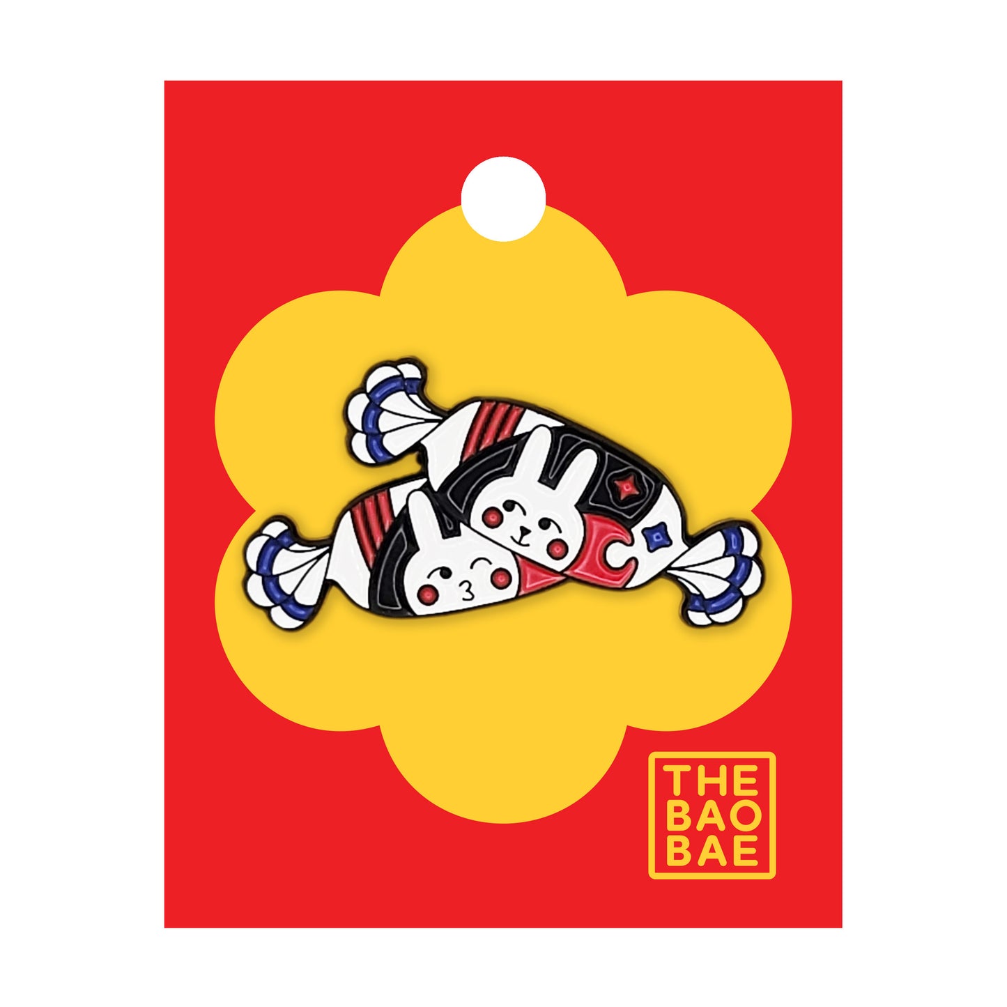 White Rabbit Enamel Enamel Pin