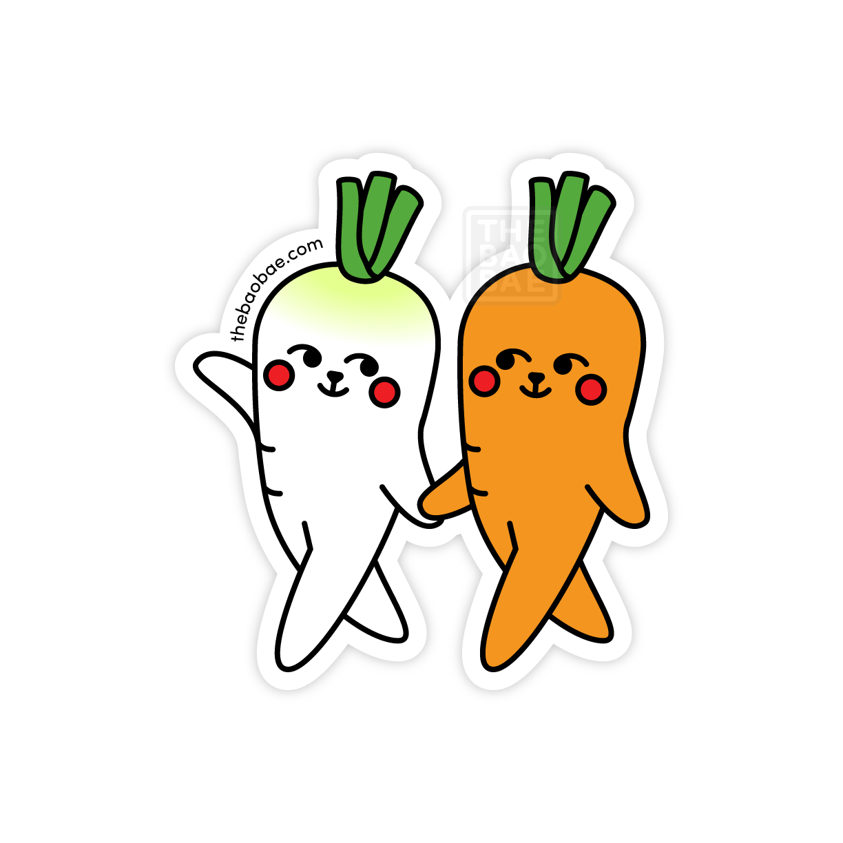 Daikon Radish & Carrot Sticker