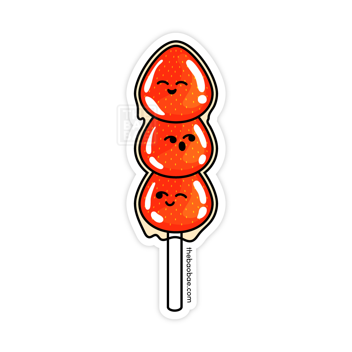 Tanghulu Candied Strawberries Sticker