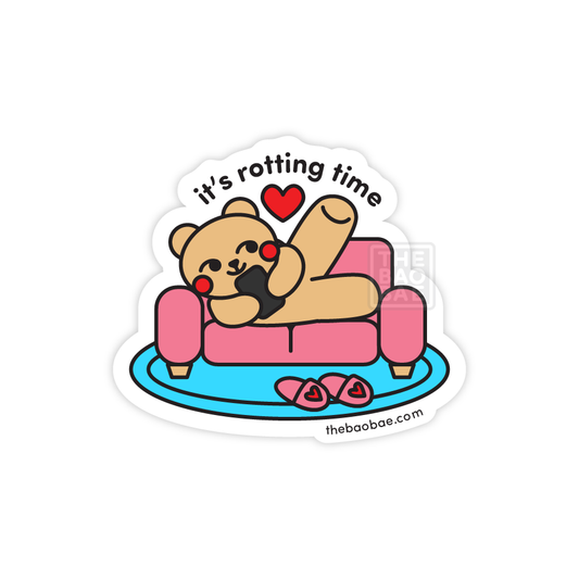 It’s Rotting Time Bear on Couch Sticker