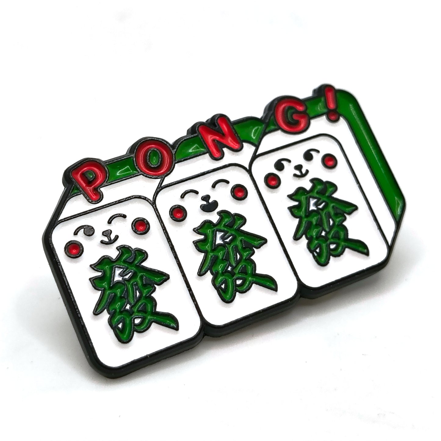 Mahjong PONG Triple Green Dragon Pin