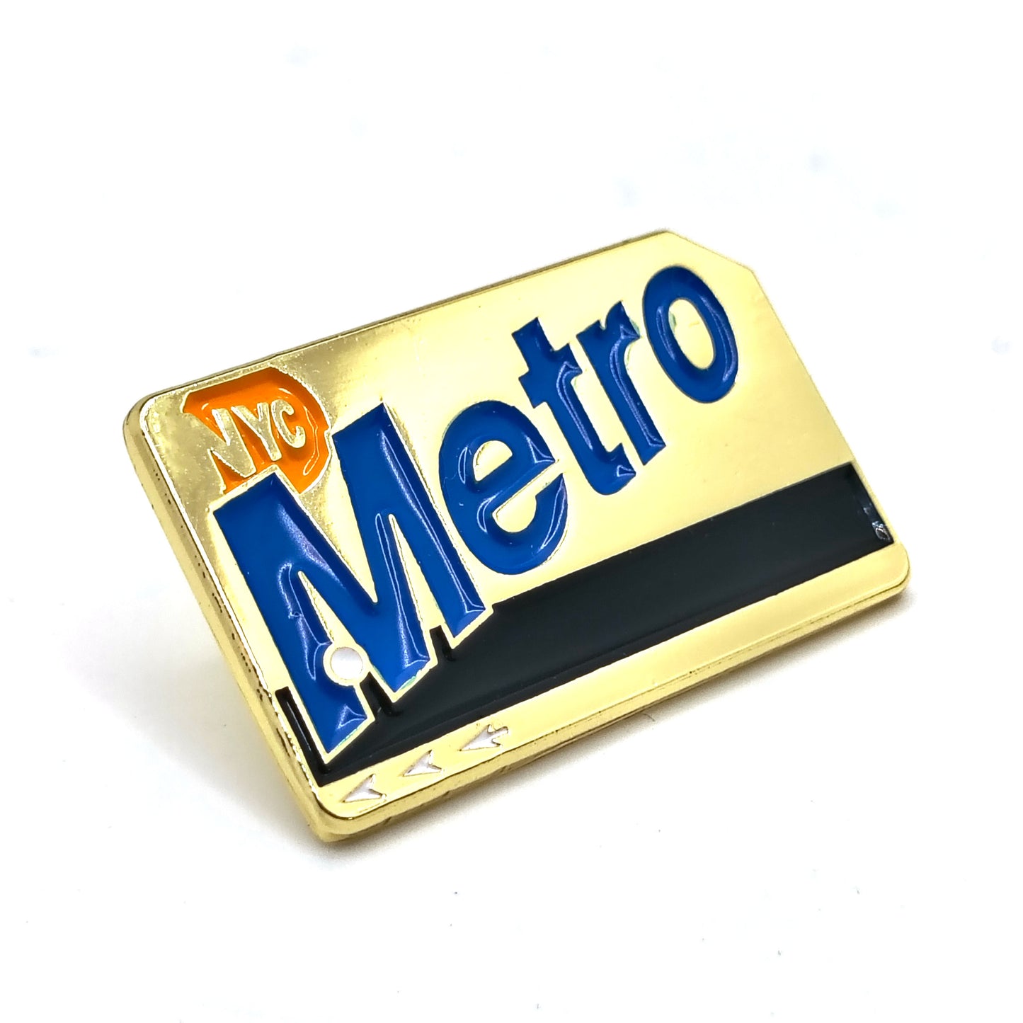 NYC Gold MetroCard Pin