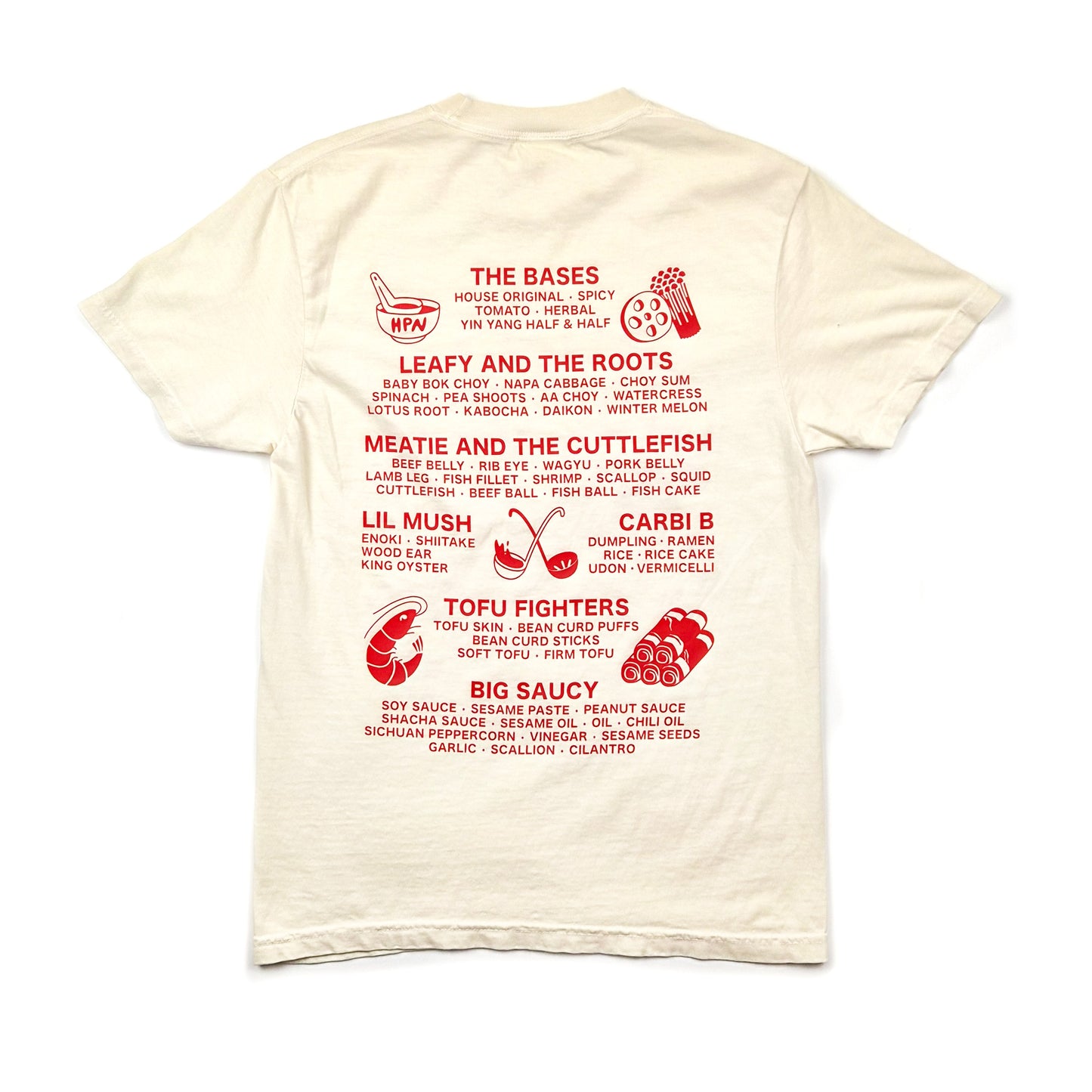 Hotpot Nation Short Sleeve T-Shirt Cream