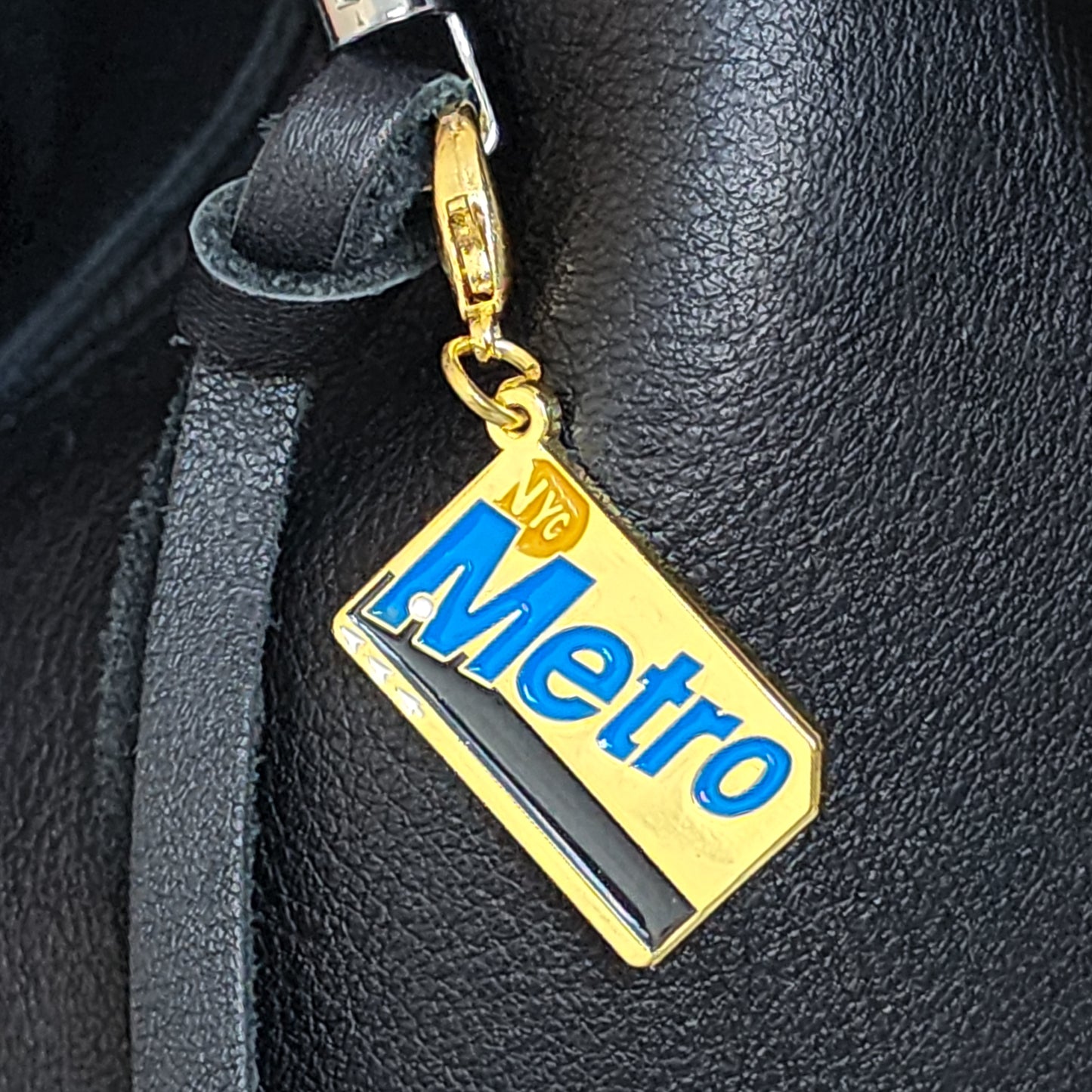 Metro Card Enamel Charm