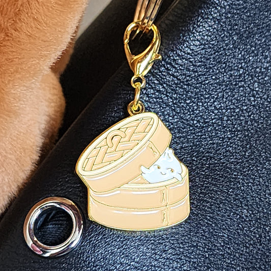 Steamer Dumpling Bao Enamel Charm