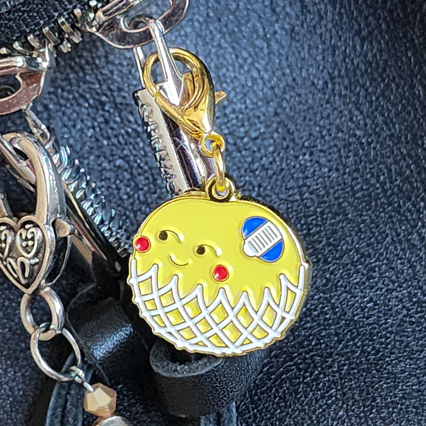 Asian Pear Enamel Charm