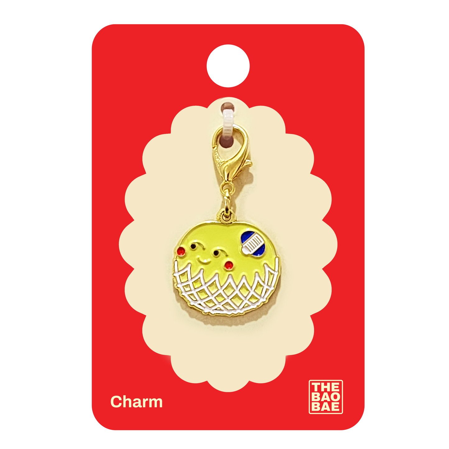 Asian Pear Enamel Charm