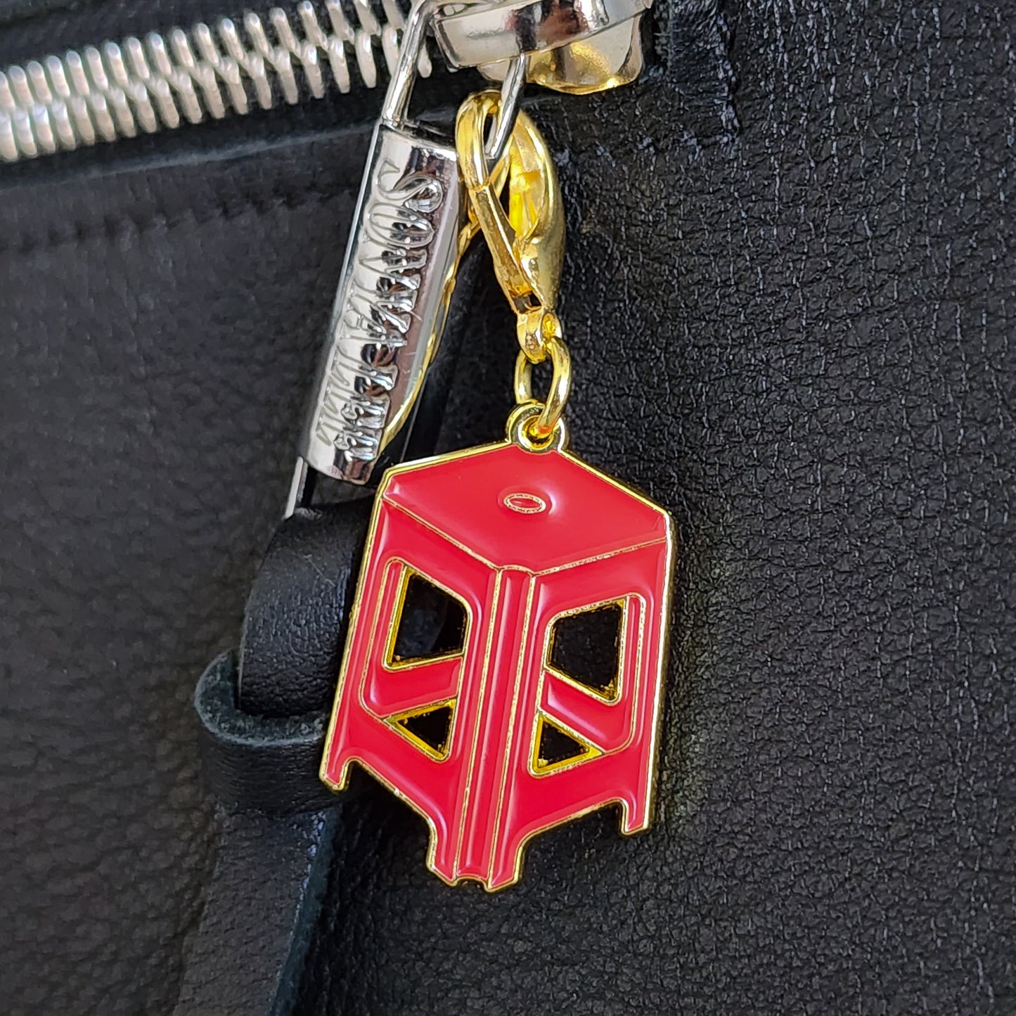 Red Stool Enamel Charm