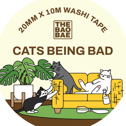 Cats Being Bad Washi Tape