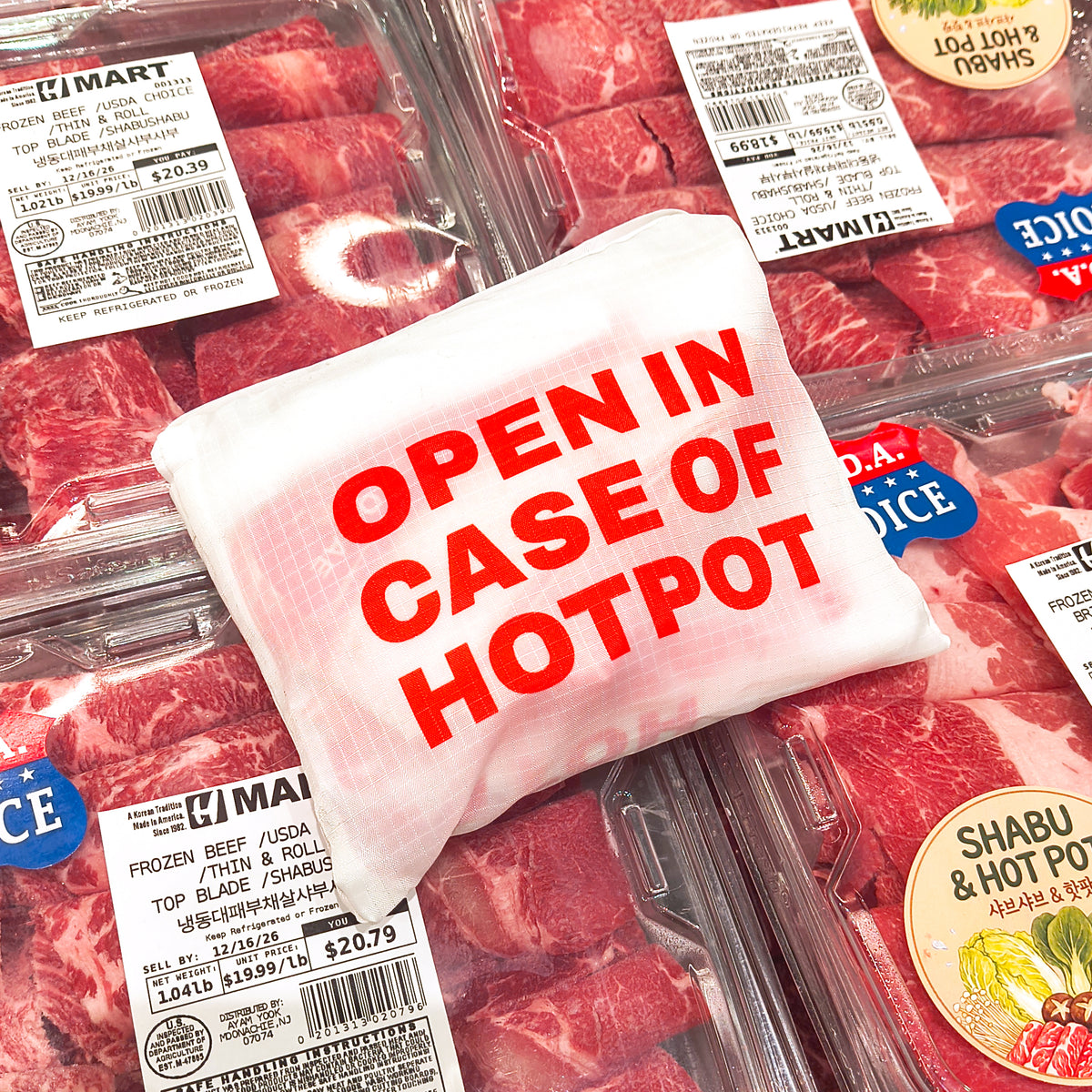 Hot Pot Shopping List Foldable Bag