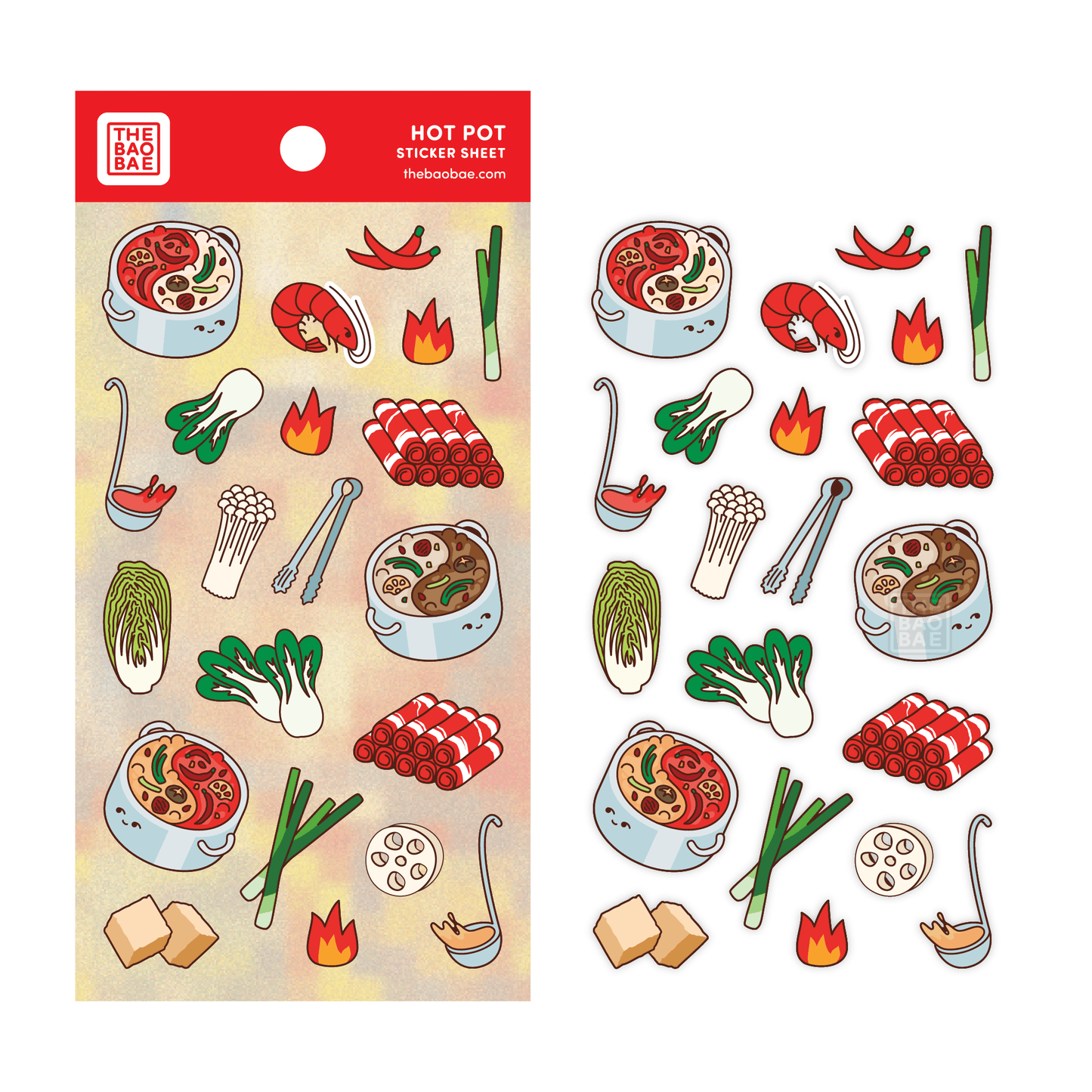 Hot Pot Sticker Sheet
