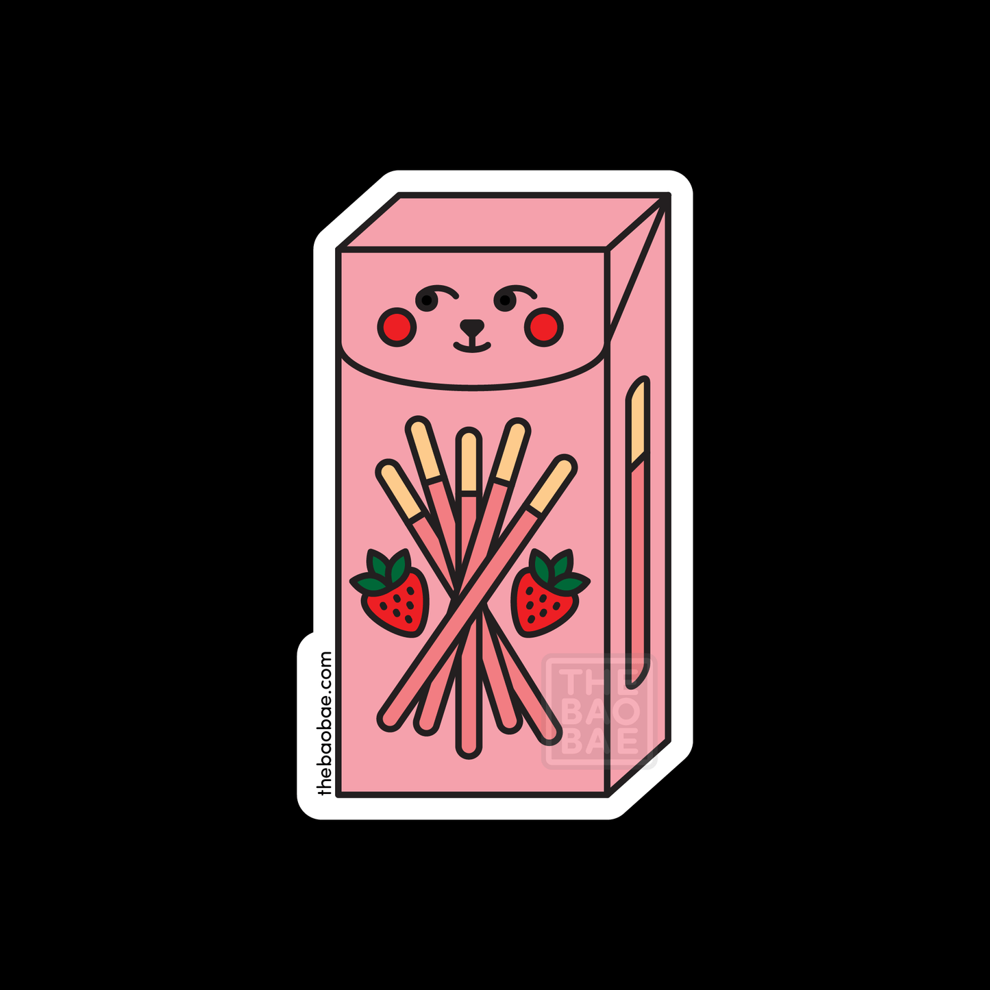 Pocky Strawberry Sticker
