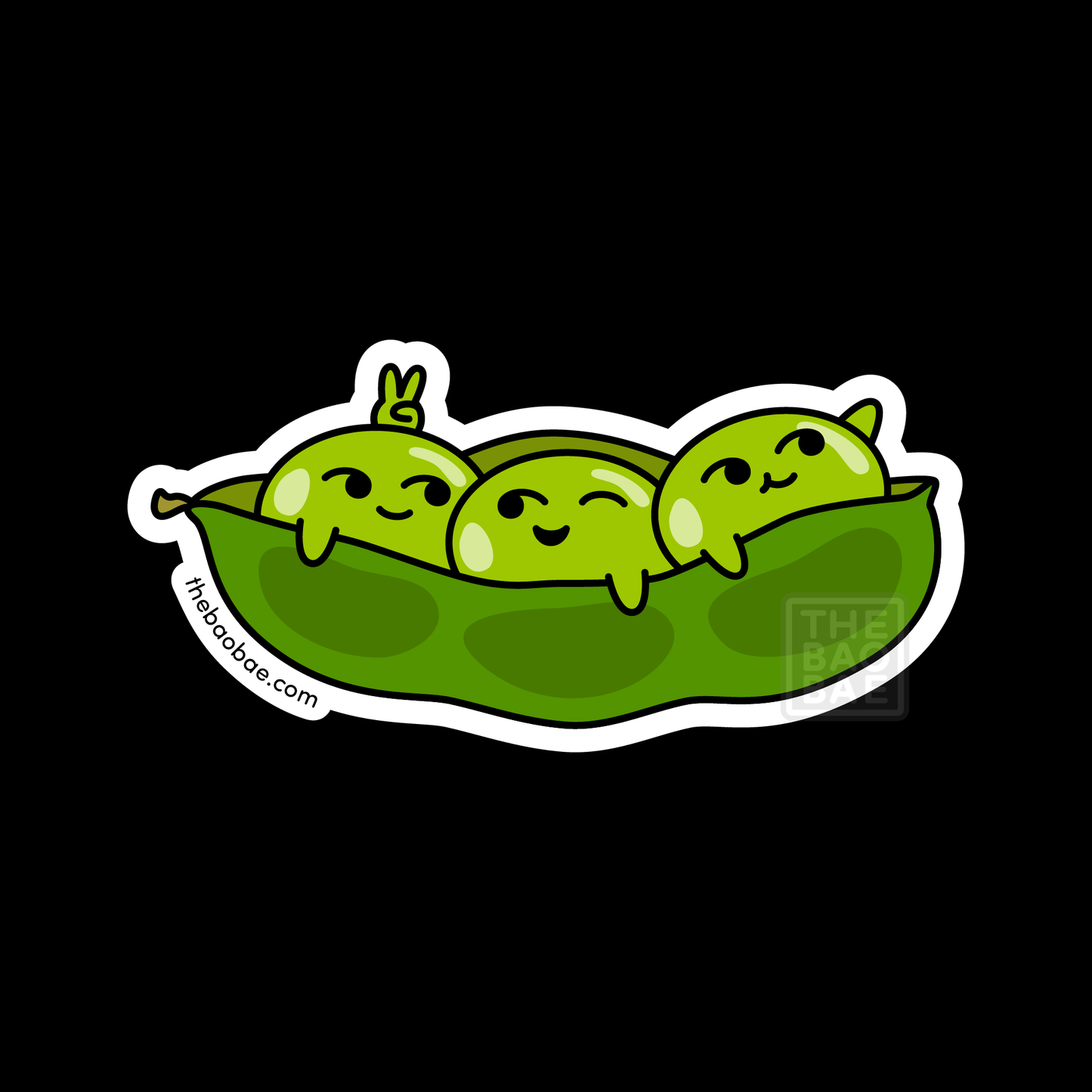 Edamame Soybeans Peas in a Pod Sticker
