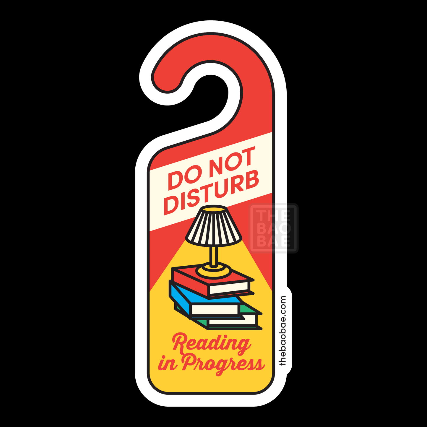 DND Reading Door Hanger Sticker
