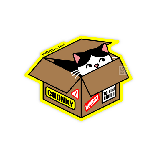 Cardboard Cat Sticker