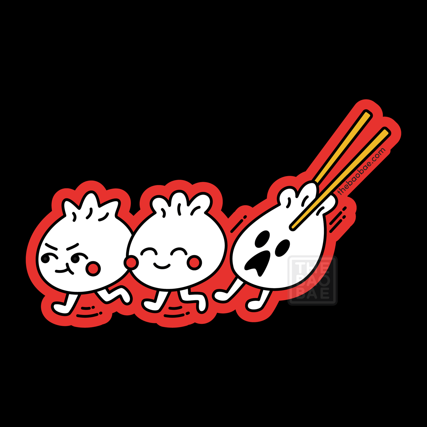 Dumpling Run Sticker