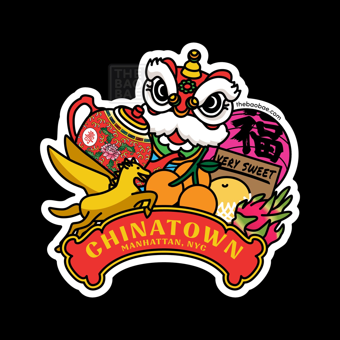 Chinatown Manhattan NYC Sticker