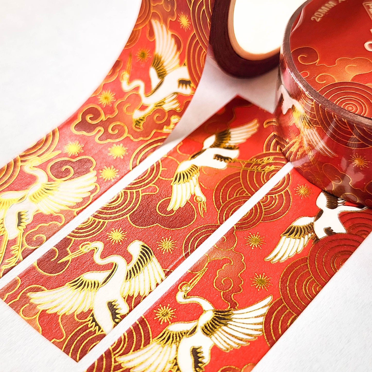 Fire Crane Gold Foil Washi Tape