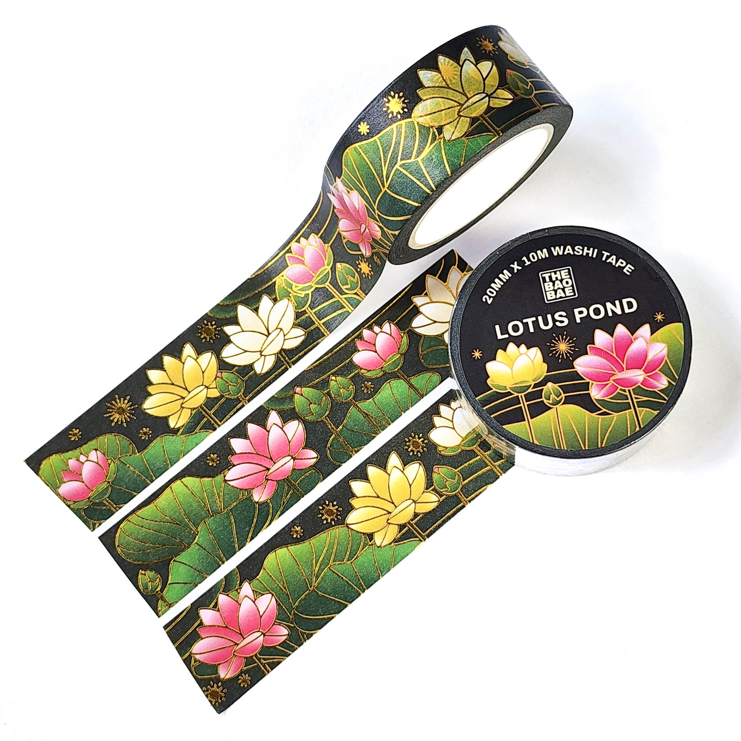 Lotus Pond Gold Foil Washi Tape