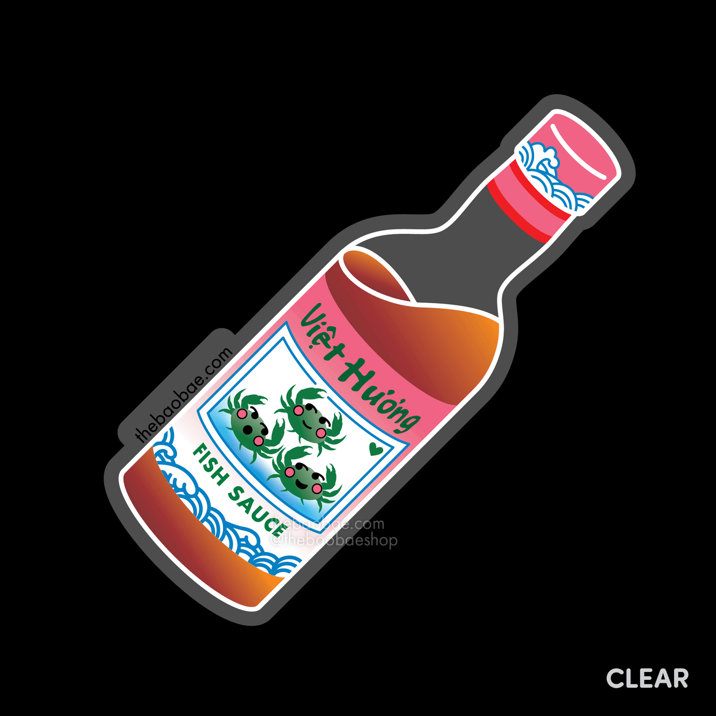 Fish Sauce Clear Sticker