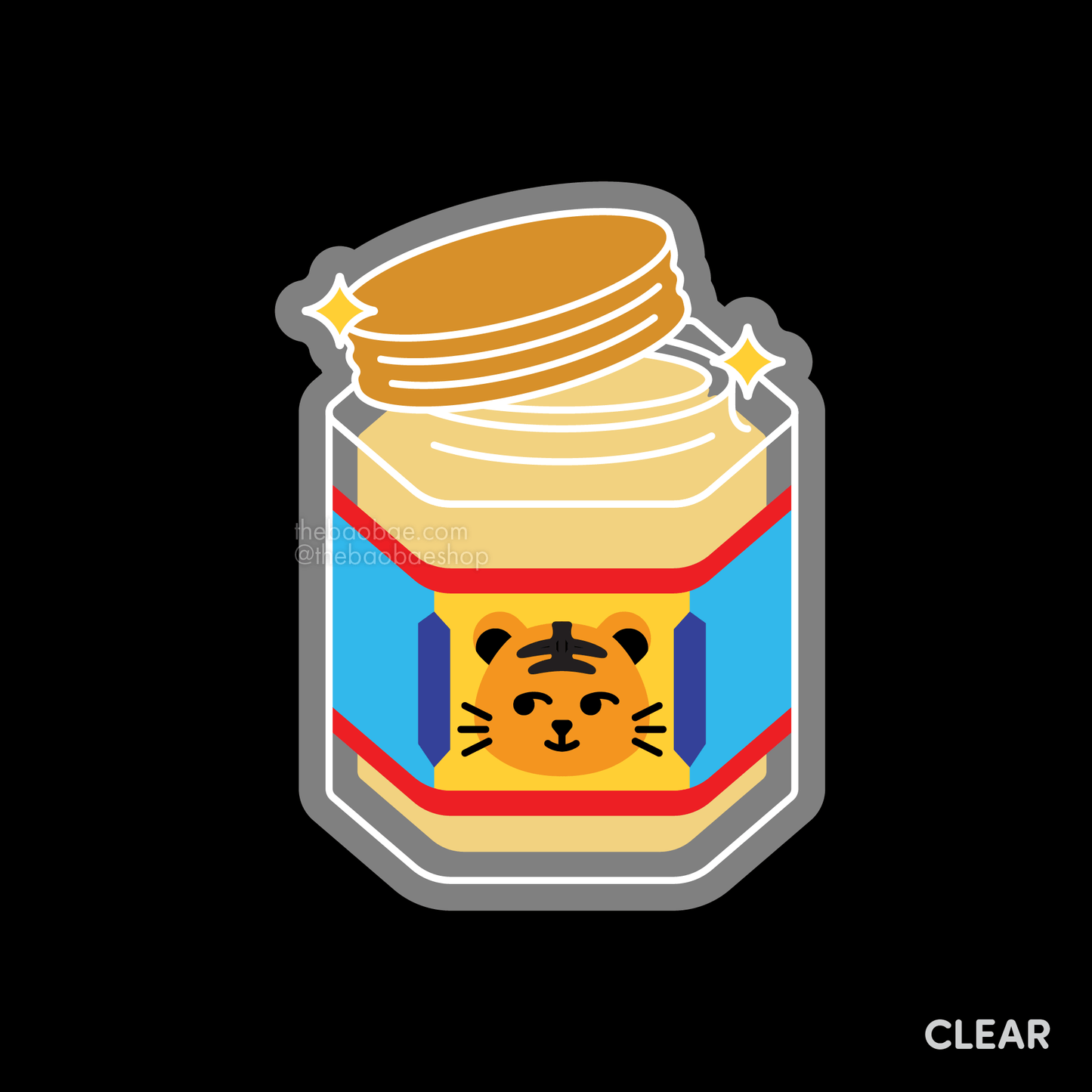 Tiger Balm Bottle Clear Sticker