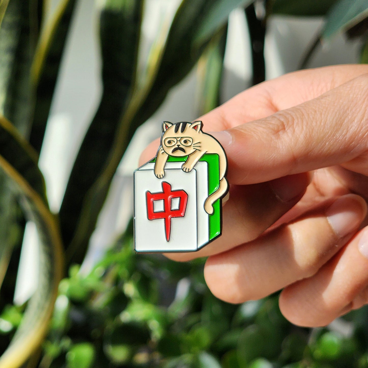 Mahjong Cat Enamel Pin