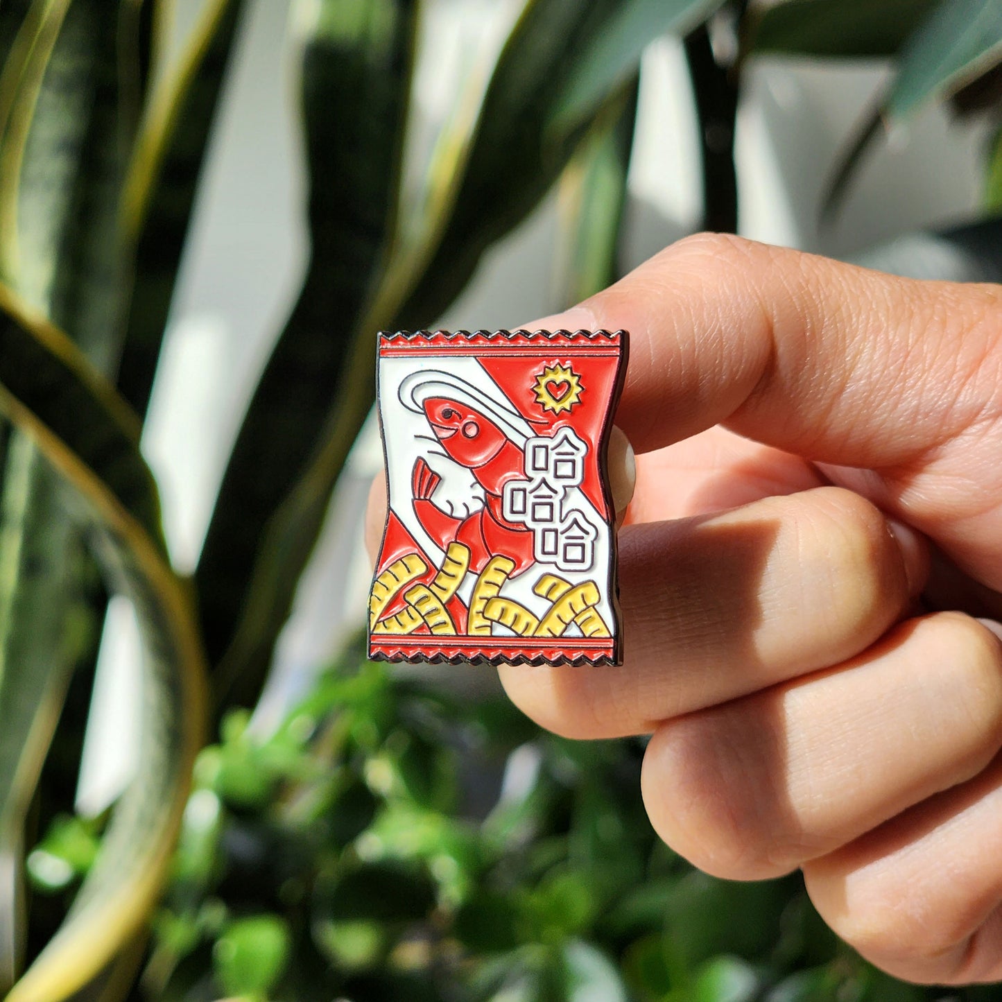 Shrimp Chips Enamel Pin