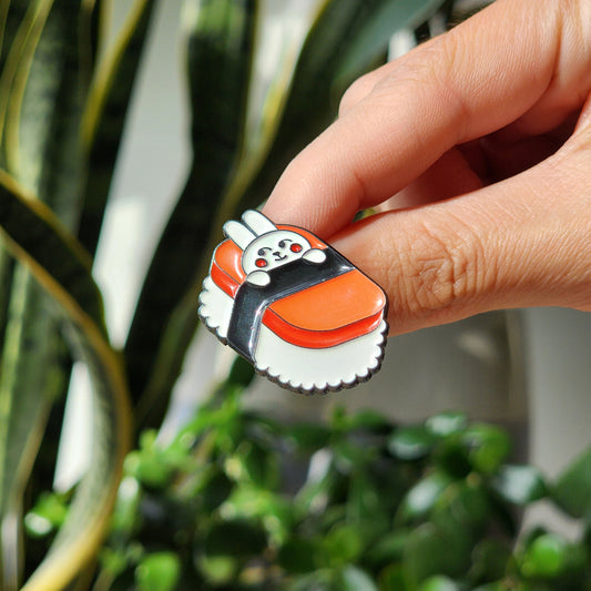 Bunny Musubi Enamel Pin