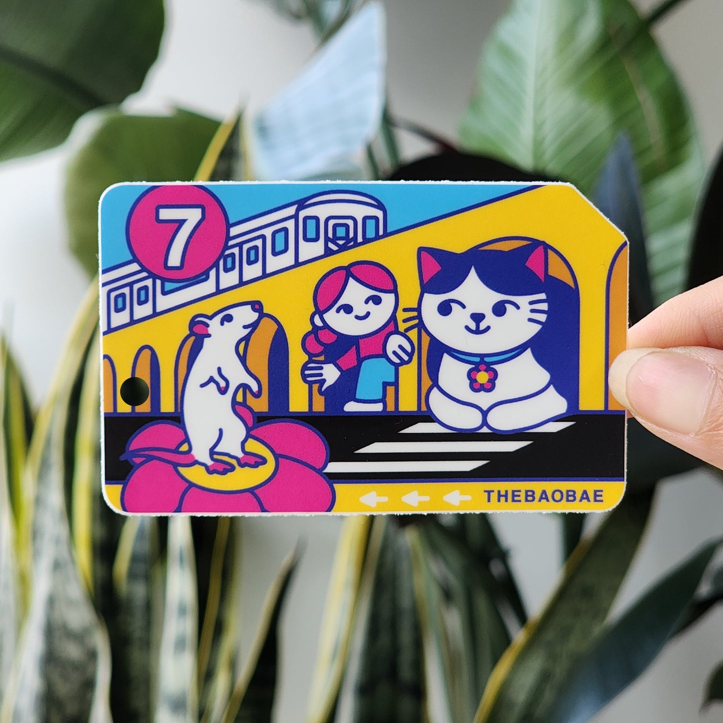 MetroCard NYC 7 Train Subway Sticker