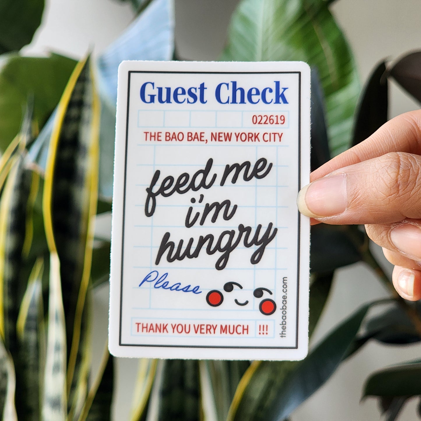 Feed Me I’m Hungry Guest Check Sticker