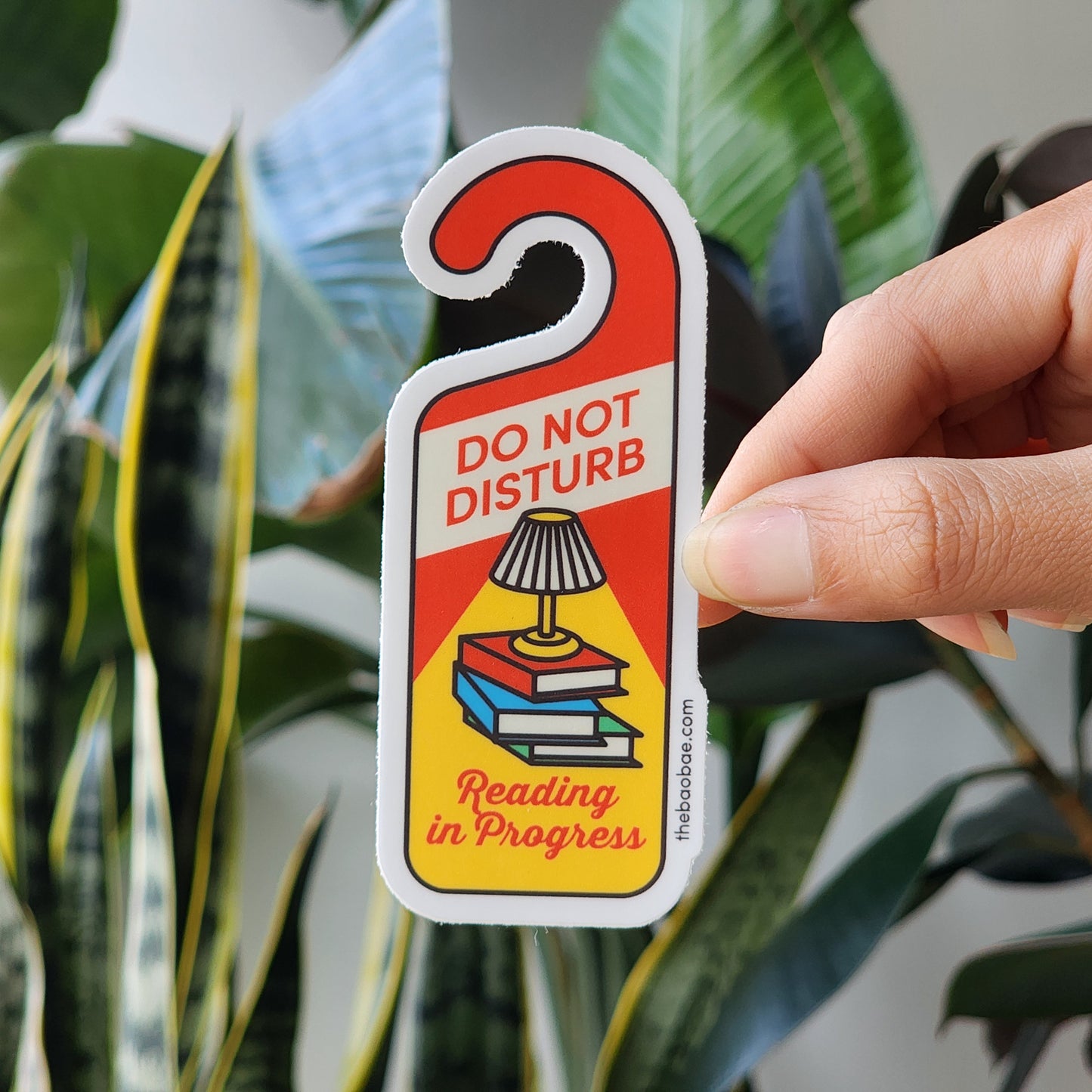 DND Reading Door Hanger Sticker