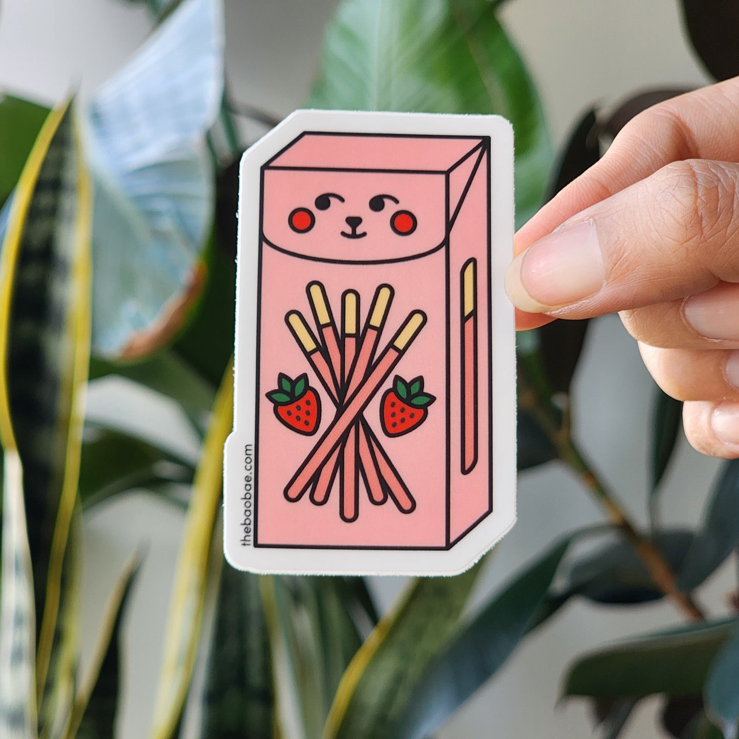 Pocky Strawberry Sticker
