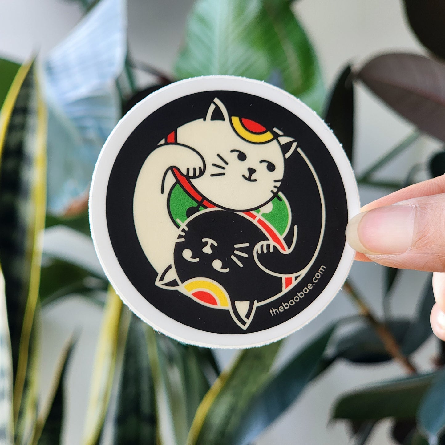 Yin Yang Cat Sticker