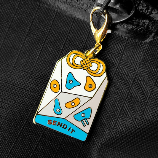 Climbing Gym Send It Enamel Charm