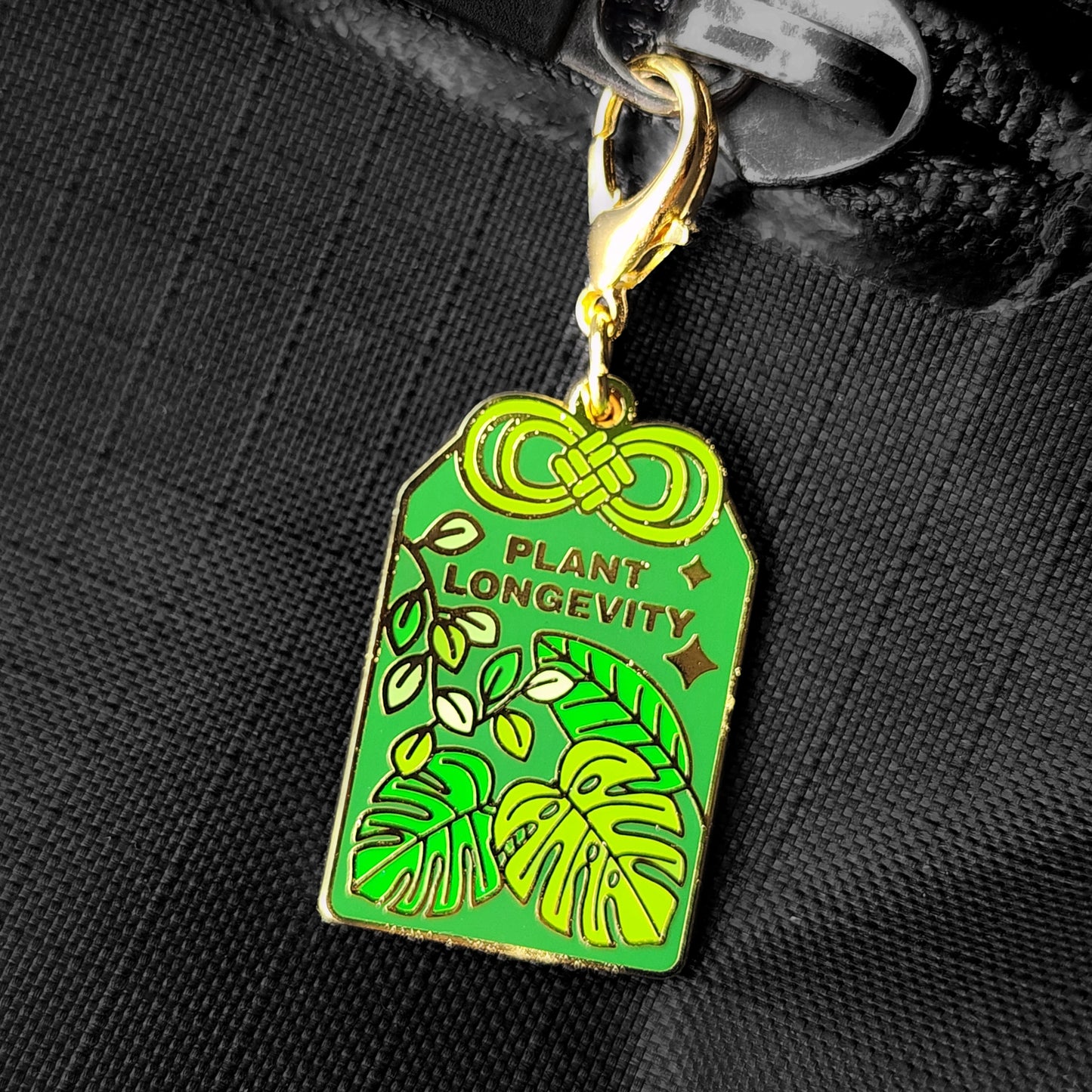 Plant Logevity Enamel Charm
