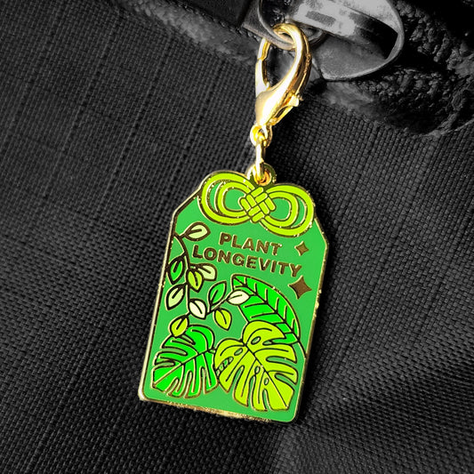 Plant Logevity Enamel Charm