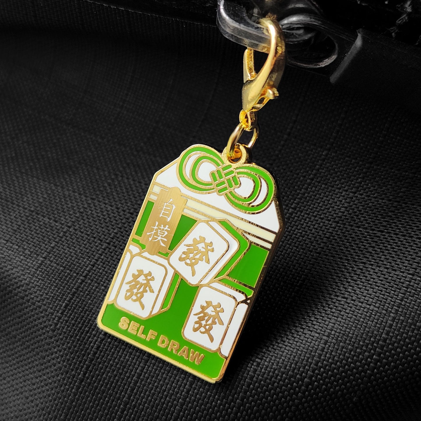Mahjong Self Draw Enamel Charm
