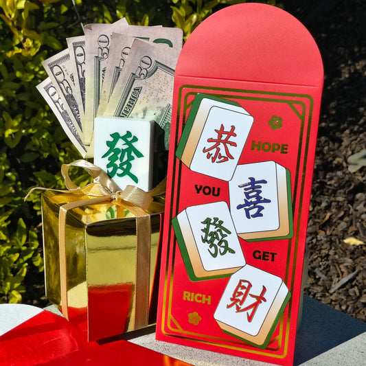 Hope You Get Rich Mahjong "Gung Hay Fat Choy" New Year Red Envelopes